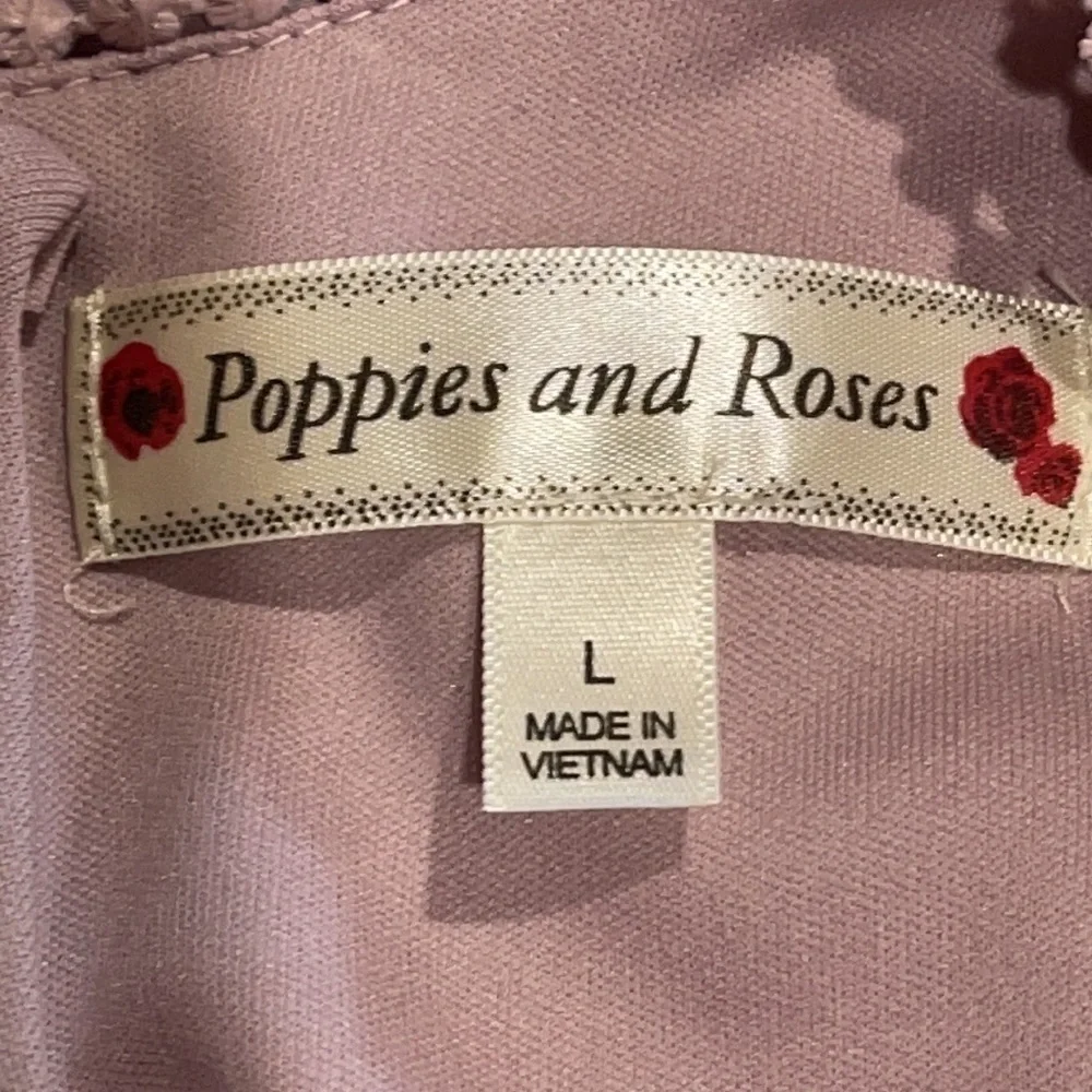 Poppies and Roses Ruffles and Dots Dress - EUC
